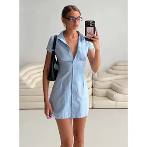 Motley Mini Dress Blue Stripe