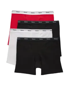 Hanes Originals Women's Mid-thigh Boxer Brief Underwear Breathable Cotton Stretch 4-pack Multi Pack Comfortable Fit Soft Fabric Ocmtas