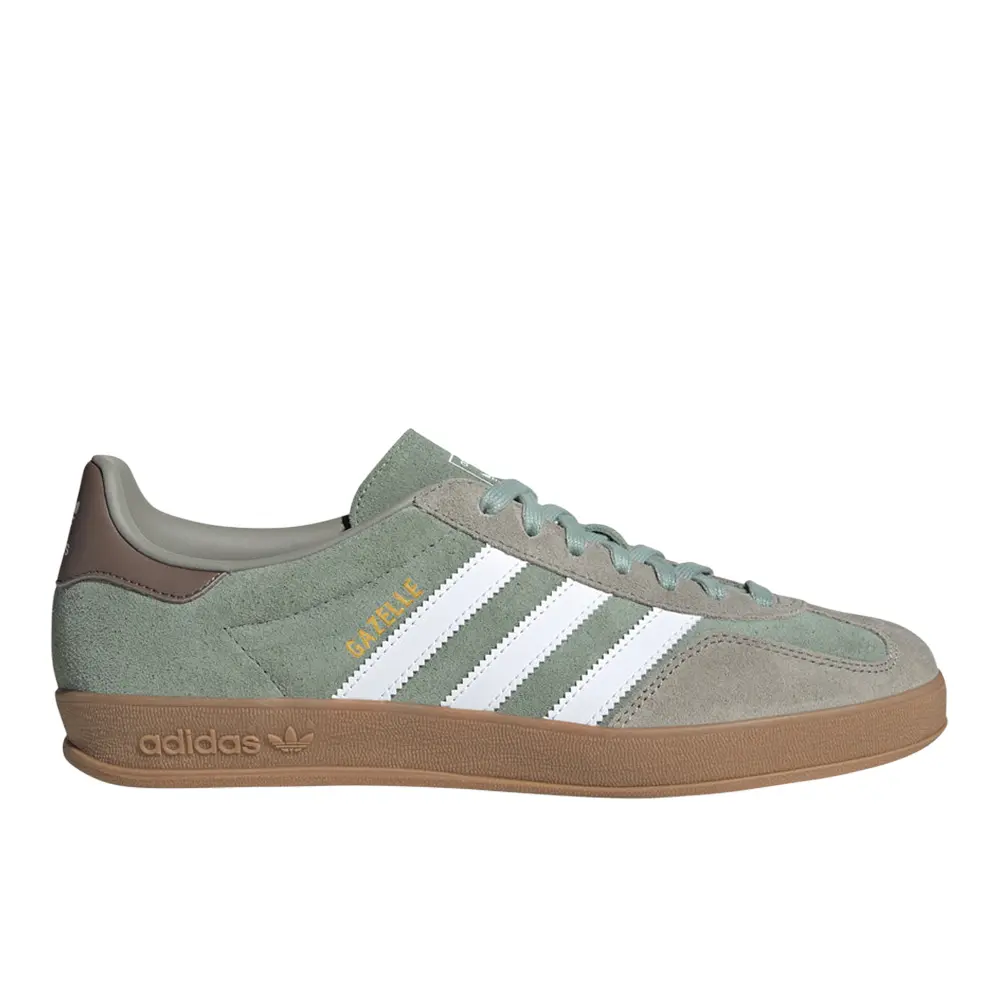 adidas Mens Gazelle Indoor Sneakers Shoes Casual - Green, Grey