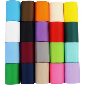 2 Inches Grosgrain Ribbons Fabric Ribbons, 20 Colors*2 Yards Each Total 40 Yards, Boutique Ribbons for Gifts Wrapping, DIY Bow Hair Accessories