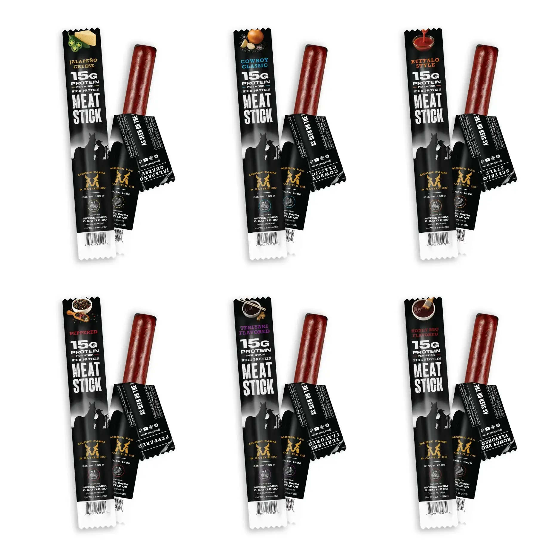 High Protein Meat Stick Snack Variety Pack, TikTok-Trending Dried Snack