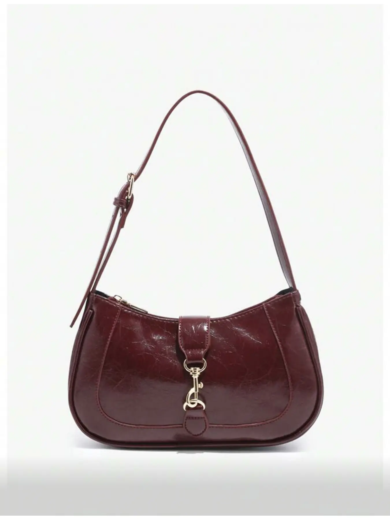 Vintage Minimalist Crescent Hobo Crossbody Bag Casual Shoulder Sling with Adjustable Strap Local 1PC Small Portable for Dating Outings Gatherings Crossbody Purse Bag