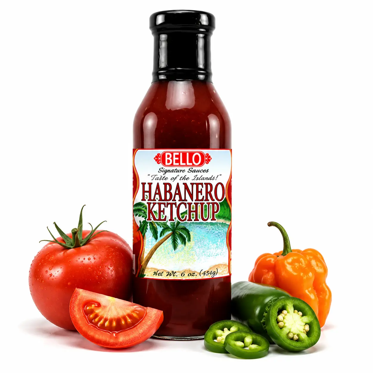 Bello Signature Habanero Ketchup – Premium Spicy Habanero Pepper Flavored Tomato Ketchup – Bold & Savory Condiment for Burgers, Fries, Hot Dogs, Sandwiches, Grilling, Dipping & Everyday Meals
