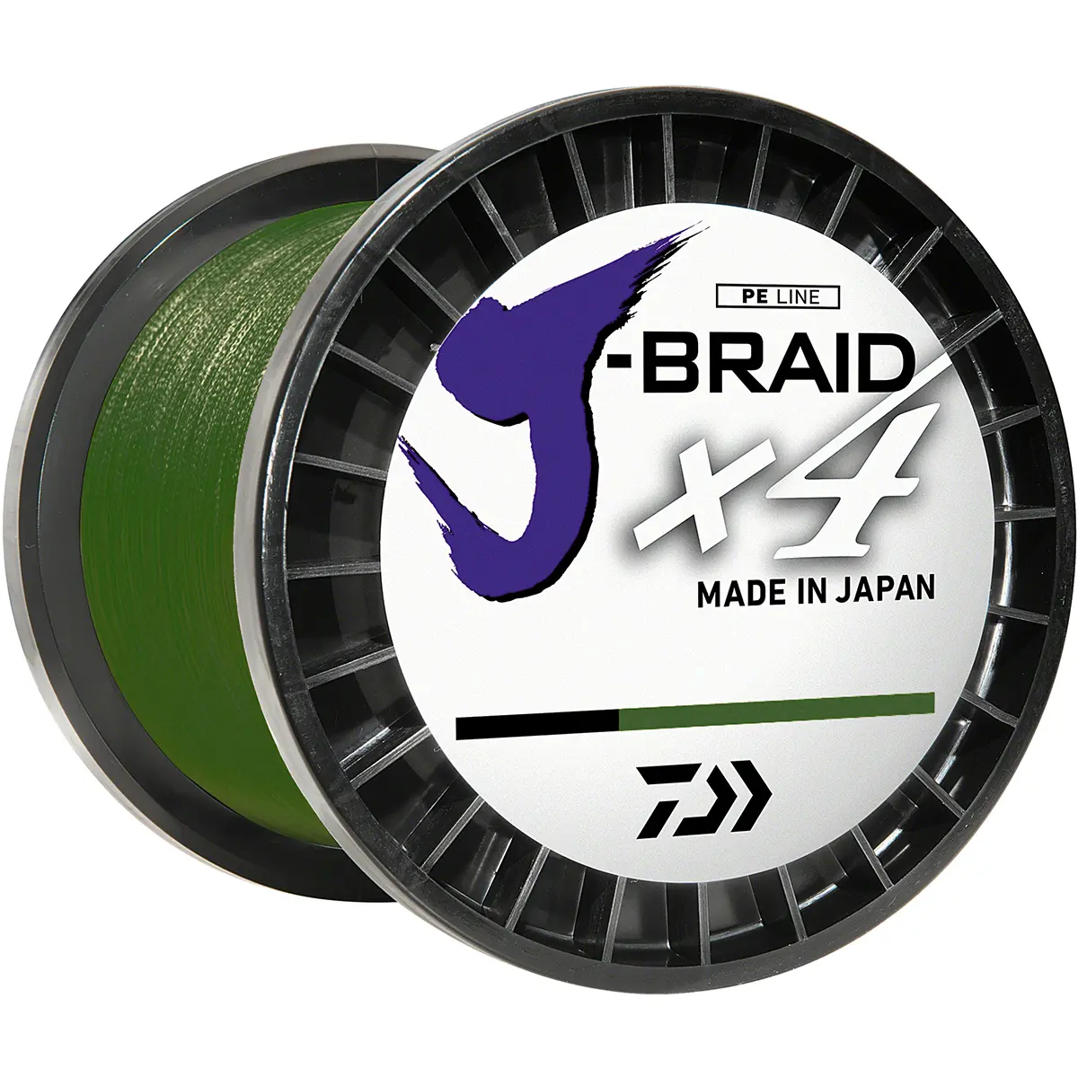Daiwa J-Braid X4 Braided Fishing Line, Dark Green, 150 Yard Spool