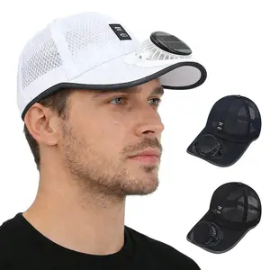 Solar Powered Fan Baseball Cap, Unisex with Built-in USB Rechargeable Fan, Dual Power Supply for Long-Lasting Cooling, Breathable and UV Protection, Essential for Outdoor Work, Fishing, Hiking, and Summer Adventures solar-powered