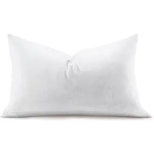 Rectangle Lumbar Pillow Insert Soft Fluffy 12 x 20 Inches Decorative Throw Pillow Insert for Bed Couch and Cushion