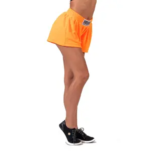 NEBBIA Bodybuilding Logo High-Waist Boxing Shorts 519 for Women, Playful Design, US