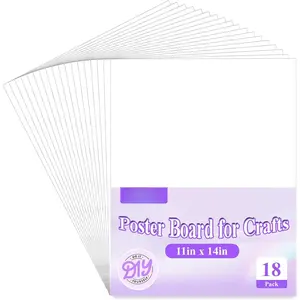 18Pack Poster Board, 11in x 14in White Poster Boards, Posterboard, Poster Board Paper for Crafts, DIY, Drawing