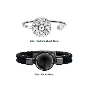 Creative gifts Totwoo Bracelet Bloom Smart Interactive Bracelet Remote bracelet Valentine's Day Gift the expression of love couple 2pcs Bracelet combination of flowers and rhinestiones bracelet bond touch bracelets long distance bracelet touch price
