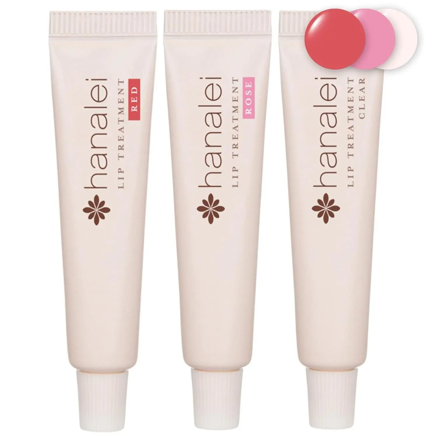 Hanalei Hydrating Lip Treatment Balm - Cruelty-Free, Paraben-Free Moisturizer for Dry, Chapped Lips - Kukui Oil, Shea Butter & Grapeseed Oil - Multi-Colored Tint, Travel-Size 3-Pack (5ml x 3)