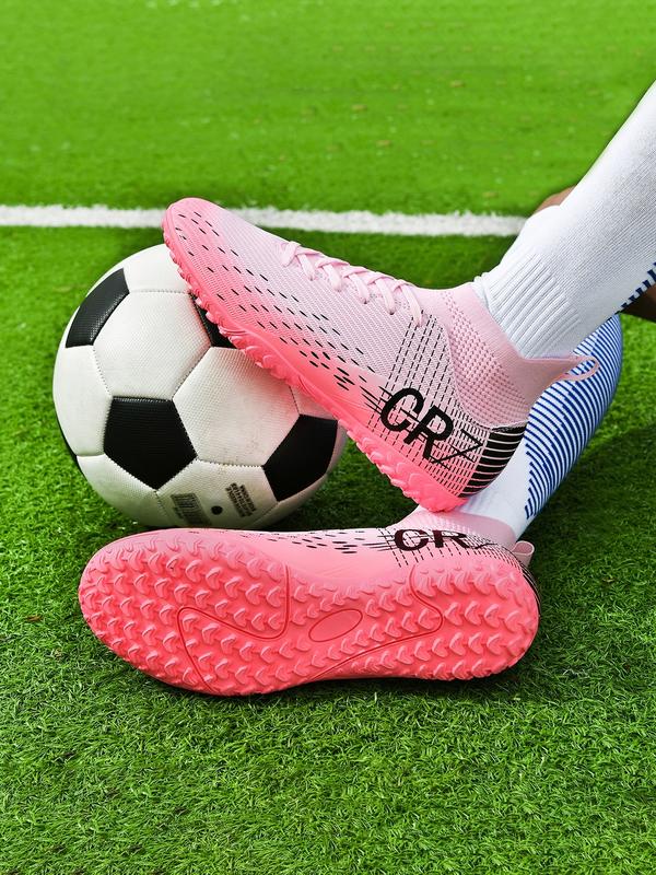 New men's game training boots Non-slip AG cleats Football boots Adult breathable high-top soccer shoes Couple outdoor professional football shoes Lawn light classic black sports soccer cleats Football Field Boots