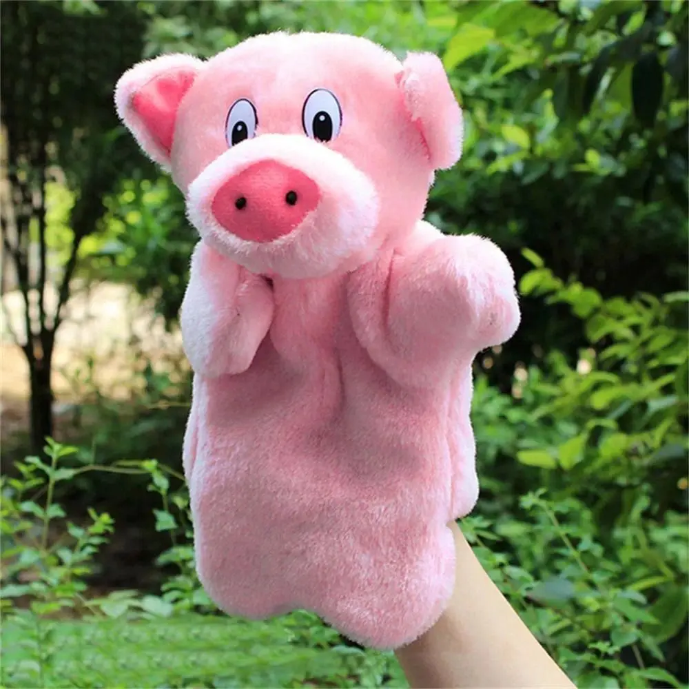 25cm Animal Hand Puppet Plush Toy Hand Doll Telling Story Dolls Toy Glove Puppets Early Learning Educational Toys Gifts for Kids
