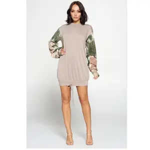 Latte sweat shirt dress