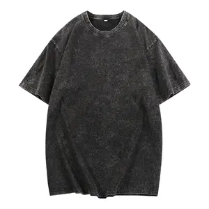 [Spring Deal] Men's Cotton T-Shirts,Loose Fit Vintage Washed Tee ,Unisex Short Sleeve Casual Shirts Tops