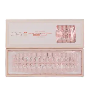 Limited Edition Pink French Medium Almond Nails