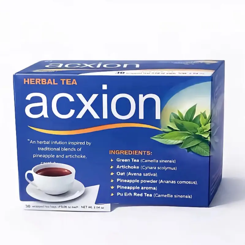 Acxion Healthcare Dietary Herbal Tea Bags, Pineapple Botanical Infusion with Pineapple, Artichoke & Oat, 30-Count Packets for Daily Digestive Wellness Routines