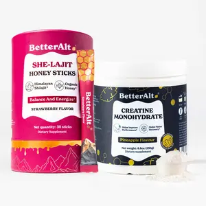 BetterAlt Booty & Balance Duo | Hormonal Balance & Glute Gains for Women | Strawberry & Pineapple Flavor | Creatine Monohydrate & 30 Organic Honey Sticks