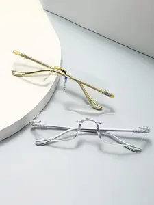 High-End Frameless Fashion Glasses for Men & Women, Business Style Ultra-Light Decorative Eyewear, Lightweight Eyewear, Stylish Unisex Sunglasses, Frameless Eyeglass