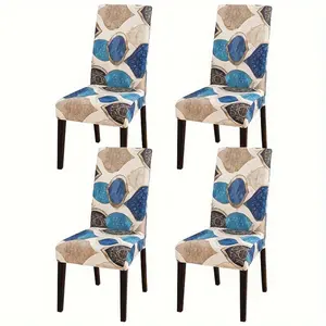 4/6pcs of Chair Covers, Printed Elastic Dining Chair Covers, Suitable for Restaurant And Hotel Dining Chairs, Furniture Protection Chair Covers
