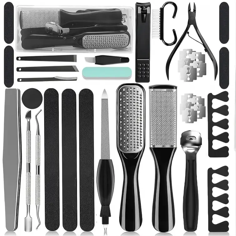 36-in-1 Lightweight Compact Pedicure Tool Set - Callus Remover, Easy Operation Home Spa Foot Care Kit, Ideal Beauty & Personal Care Gift