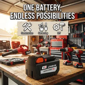 18V High-Power Lithium-Ion Replacement Battery, Extended Runtime for Cordless Power Tools, Compatible with 48-11-1812 48-11-1850 48-11-1852 48-11-1862 long outdoorfun
