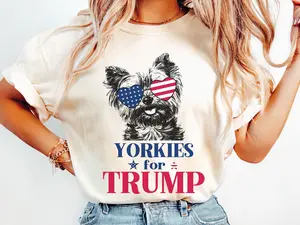 Yorkies For Trump Shirt, Funny Trump 2024 Support Shirt, Trump Yorkie Shirt, MAGA Yorkie, Vote Trump 2024 Shirt