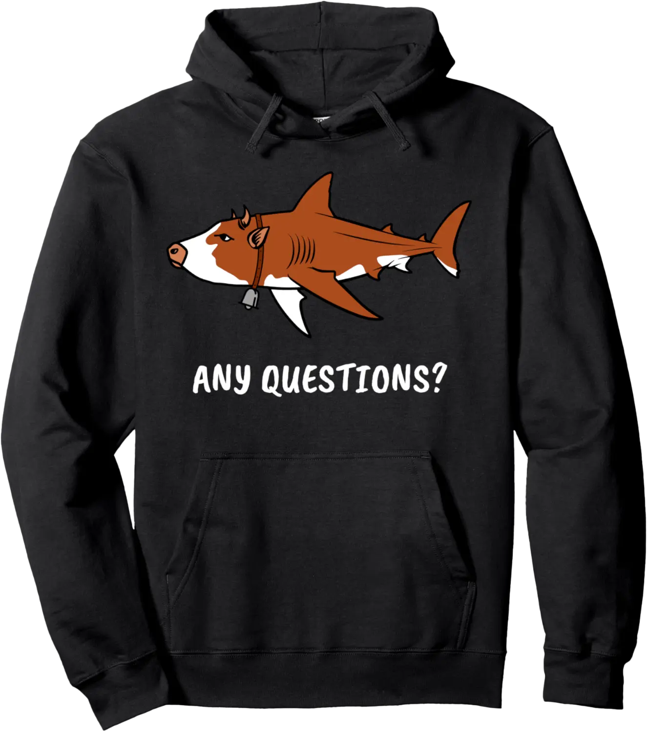 Cow Shark Hybrid Animal 2025 Internet Meme Humor Absurd Joke Pullover Hoodie - Andrewzhang Shop 60B0DWLQWHXX