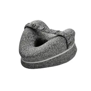 Ergonomic knee pillow with non-slip elastic strap, soft non-woven material for comfortable sleep, joint pain relief, and posture support-a pillow for sleeping, lounging, and traveling;
