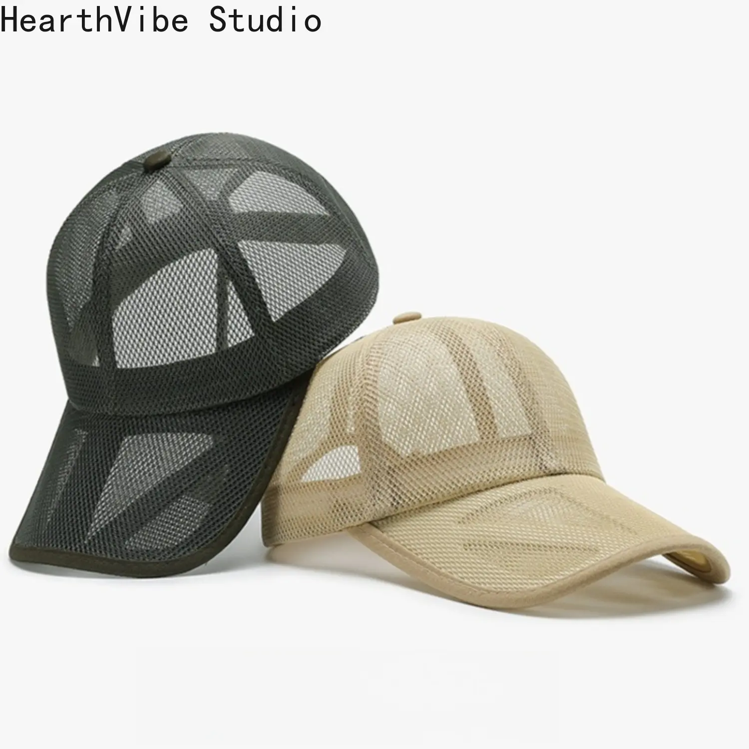 Classic Breathable Mesh Snapback Cap - Unisex Adjustable Baseball Hat with Cutout Brim for Summer Sun Protection, Adjustable Snapback Cap, Classic Baseball Cap