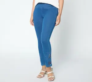 Women with Control Petite Prime Stretch Denim Crop Jeans