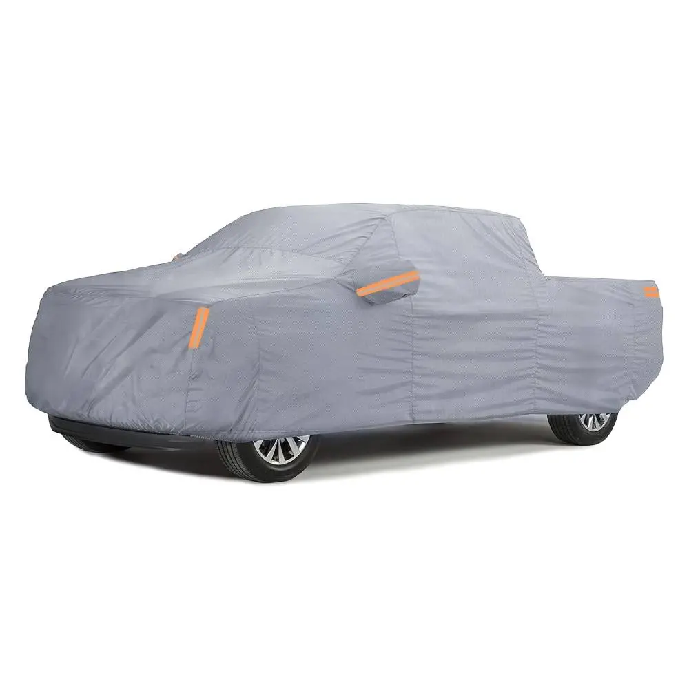 Nilight Industrial Heavy-Duty Waterproof All-Season Vehicle Cover for Car Owners, Windproof UV/Sun/Rain Shield, Extra-Thick Zippered Cotton, Universal Truck Fit (Max 228" Length, 144" Cab Length, Includes Bag)