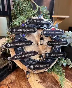 Baldur's Gate 3 Character Approves Keychain, Epoxy Art, Astarion, Gale, Shadowheart.