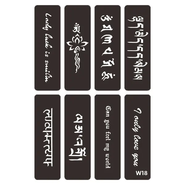 Temporary Tattoos 50+ Designs,Black Letter Tattoos Easter,Realistic Word Long-lasting Waterproof and Sexy Fake Tattoo Christmas Gift