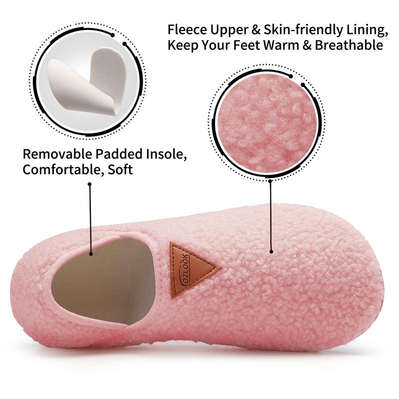 Cozy Furry Indoor House Slippers Unisex - Slip-on Barefoot Design, Comfy Soft Warm Non-Slip Shoes Ideal for Home Bedroom Relaxation Travel Yoga Activities Socks Footwear