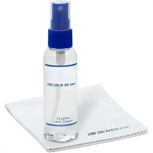 Eyeglass Lens Cleaner Kit,  Recommended for Anti Reflective Lenses and Coating, 2oz  Spray w/ Microfiber Cloth, 1pk