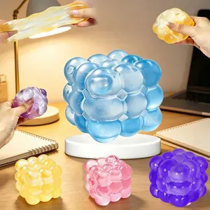Soft Cube Squeezy Squishies Fidget Toy, Safe Non-Toxic Sensory Stress Ball, Slow Rebound Anxiety Relief Toy, Cute Desk Accessory for Adults Kids, Party & Holiday Gift