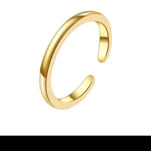 Anillos para los dedos de los pies,son ajustables,de acero inoxidable bañado en oro de 14k