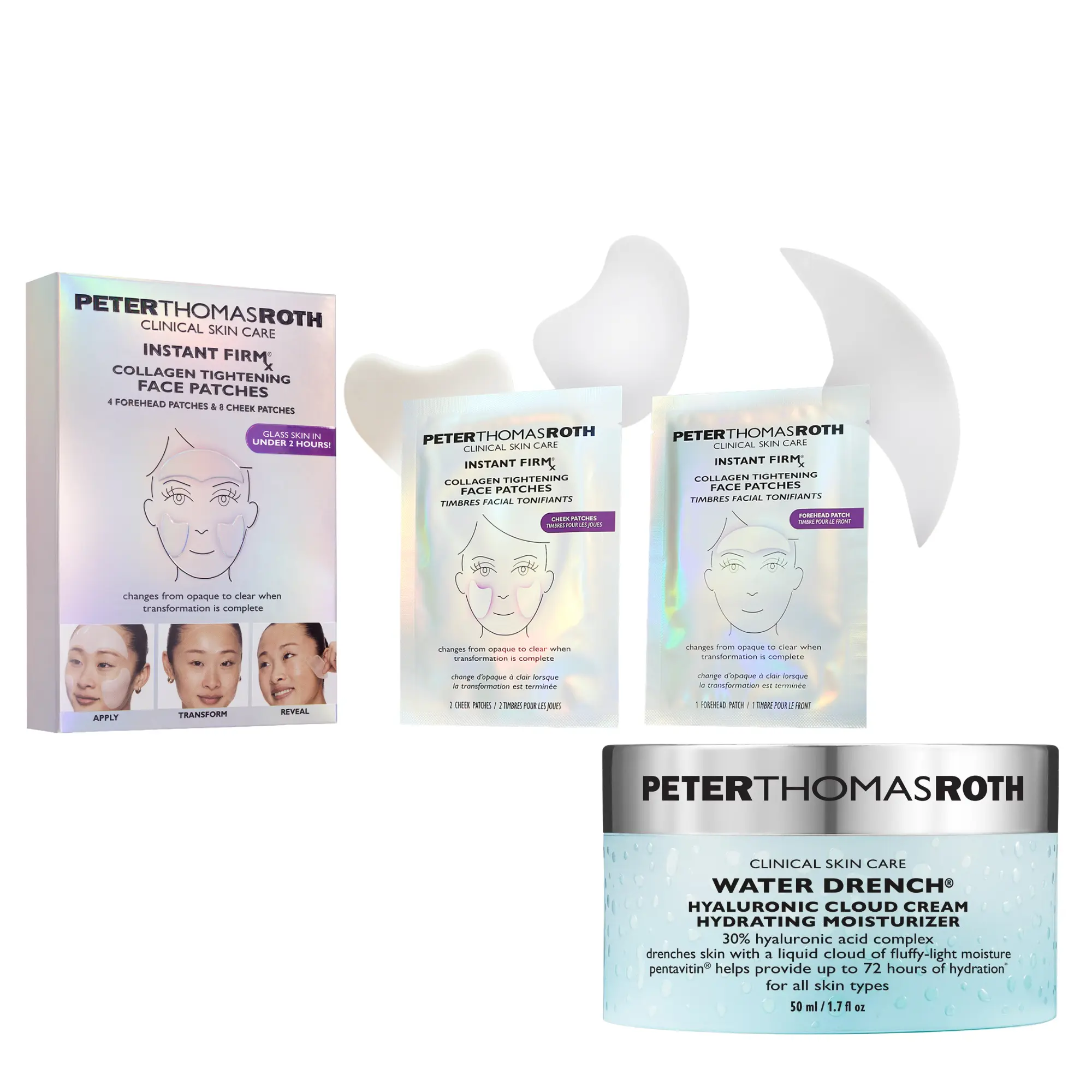Peter Thomas Roth Instant FIRMX Collagen Face Patches & Water Drench Moisturizer Peter Thomas Roth Instant FIRMX Collagen Face Patches & Water Drench Moisturizer