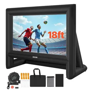 summervibes 18FT 16:9 Inflatable Movie Screen, Inflatable Projector Screen with Portable Storage Bag, Easy Setup for Outdoor Backyard, Home Theater