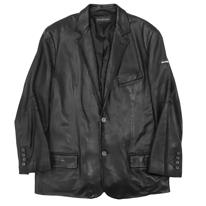 Pre-owned Balenciaga Lambskin Small Leather Goods Leather Jacket