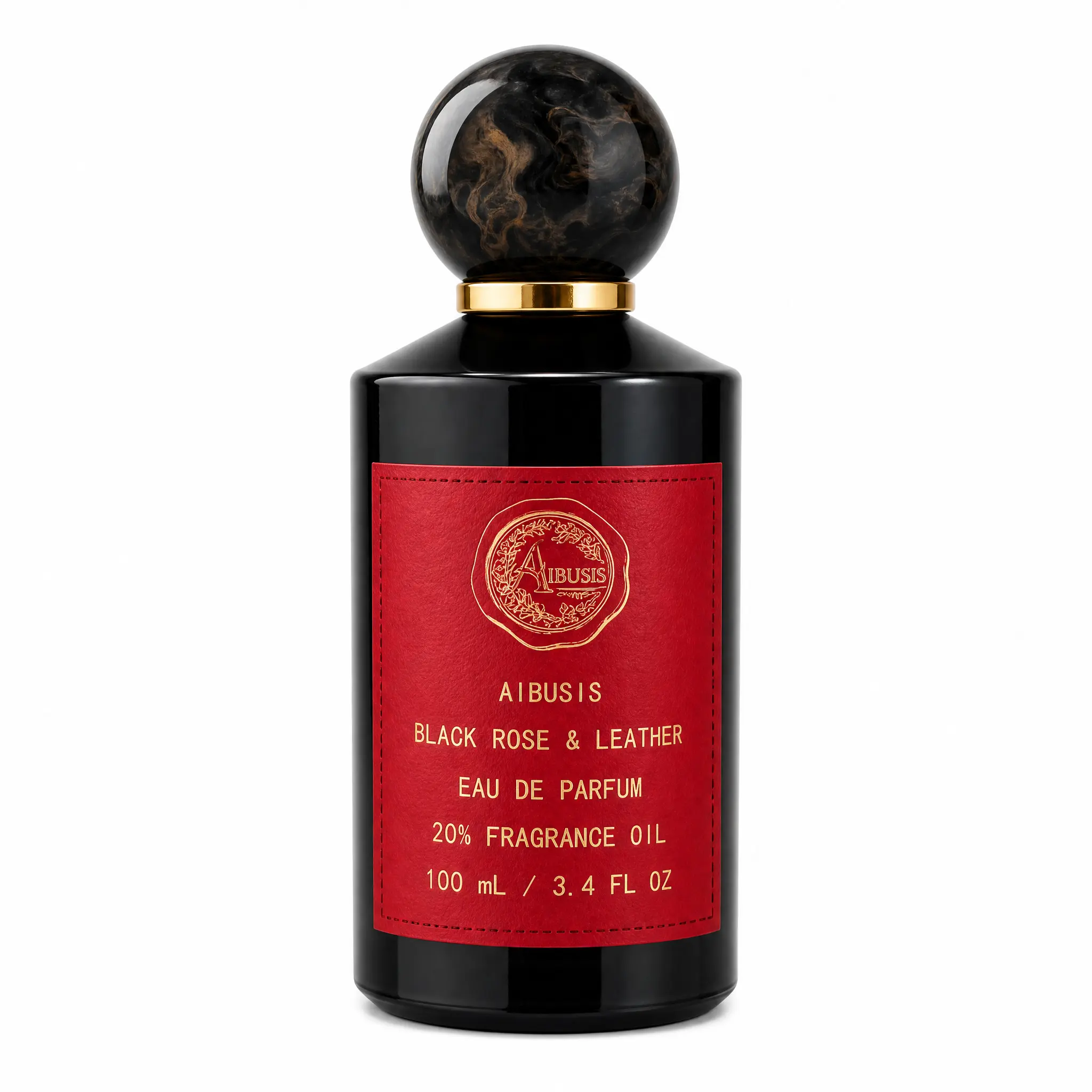AIBUSIS Black Rose & Leather EDP 100ml | 20% High Concentration Fragrance Oil Long Lasting Dark Floral Leather Perfume For Women Luxury Vintage Scent