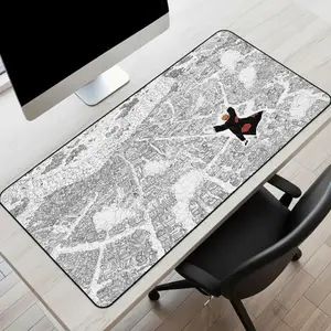 The Pain's Assault Black & White Mouse Pad, Anime Desk Mat, Desk Decor, Gift for Students, Anime Desk Decor, Akatsuki Office Mat Desk Mat Pc Gaming Accessories