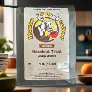 Moose Have Coffee! Hazelnut Treat Organic Coffee Beans Roast Beverage