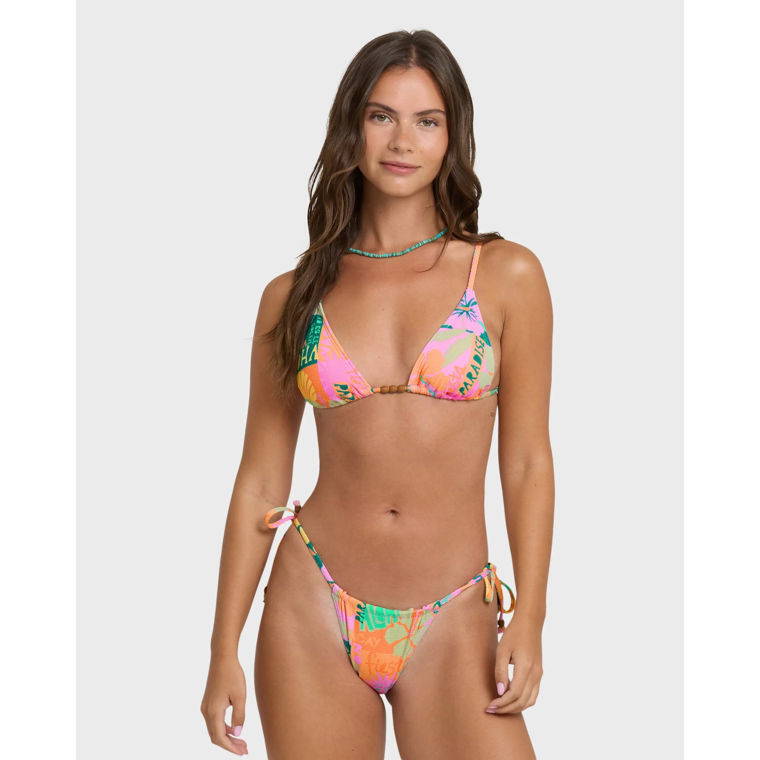 BILLABONG Sunscape Bikini Swimsuit Set- Deep Lagoon, Removable Padded Cups, Summer Beach Vacation Poolside Resort Swimwear