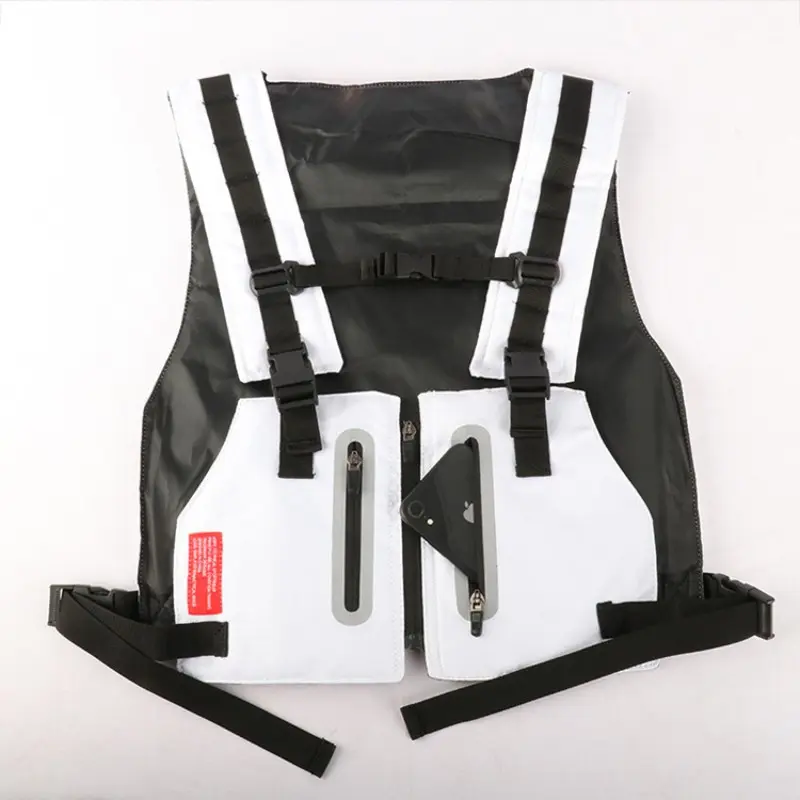 Men's Running Vest Pouch, Reflective Running Gear, Adjustable Tactical Backpack for Outdoor Activities, Essential for Running Fitness Cycling Hiking