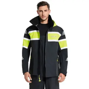 NAVIS MARINE Ocean Sailing Jacket for Men-Ocean PRO 3-Layer  Fabric  Shell, Waterproof, Utility Jacket Menswear