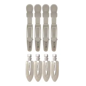 Mane Master Clip Set - 8-Piece Hair Styling Kit with 4 Strong-Grip Crocodile & 4 Soft-Touch Creaseless Clips for Flawless Sectioning and Setting