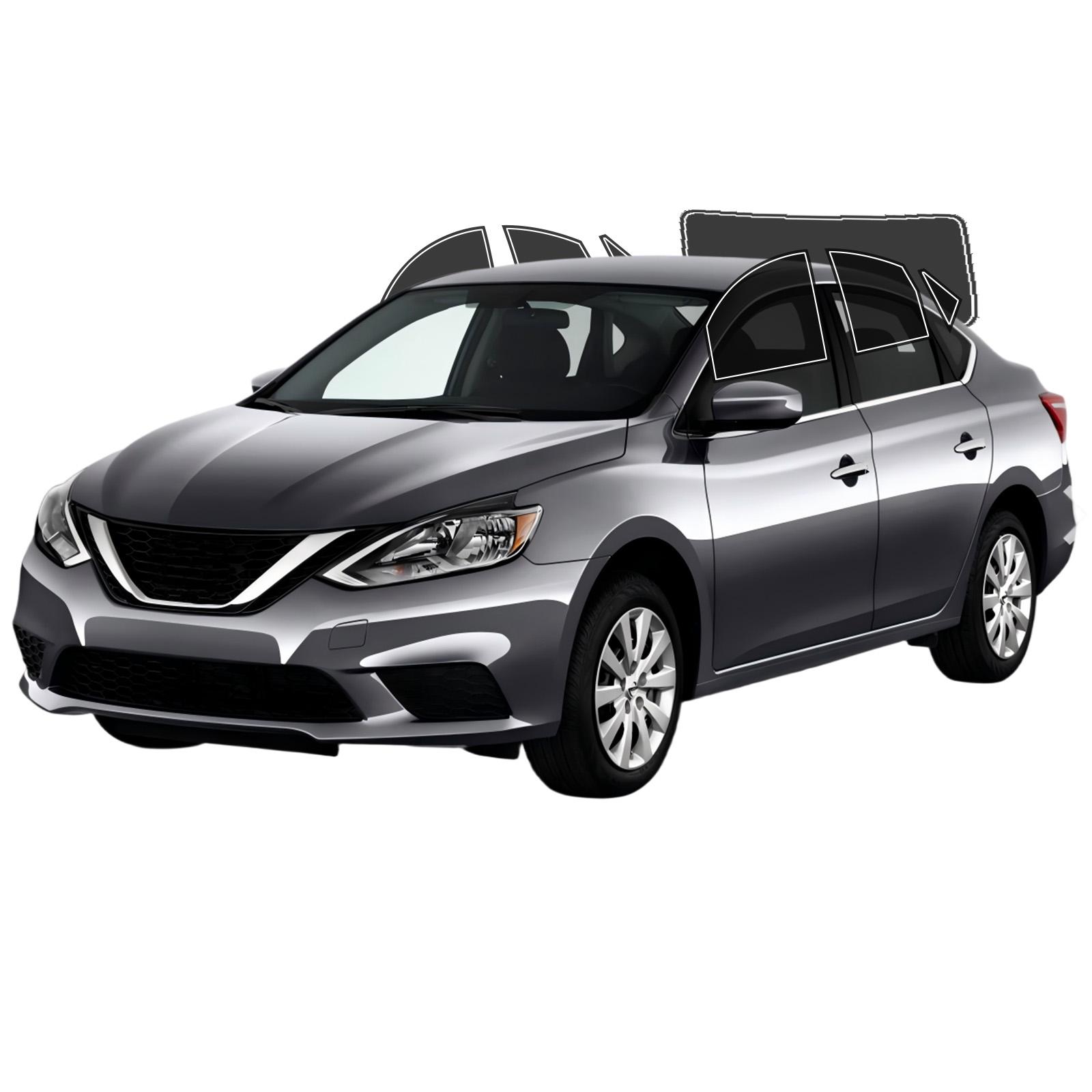 Precut Window Tint Film For Nissan Sentra 2013-2019 Window 2Ply Anti-Shatter, UV Block, Privacy Protection, Easy Install, No Trimming Needed,Heat & Glare Reduction