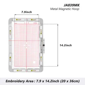 Sew Tech JA839MK Magnetic Embroidery Hoop (Long-bar Magnets) for Janome Memory Craft 550E Embroidery Machine