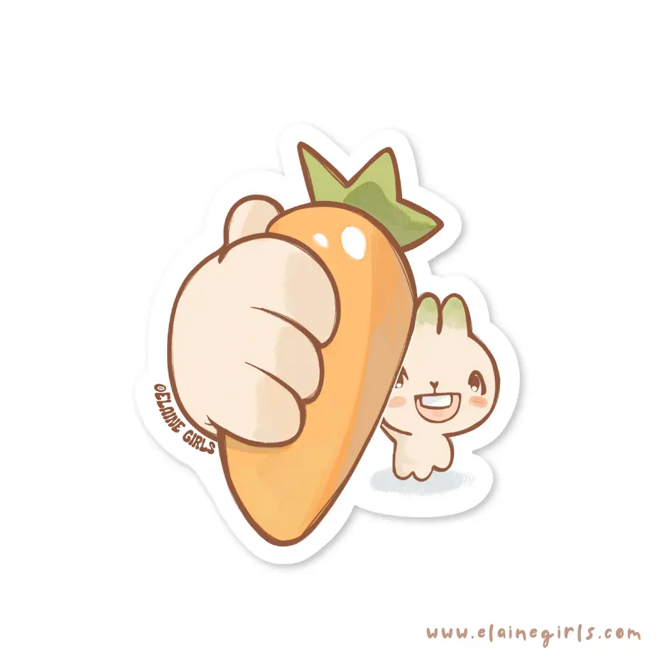 Bun Treat Sticker, Bunny Sticker, Laptop/Planner Decal, Journaling
